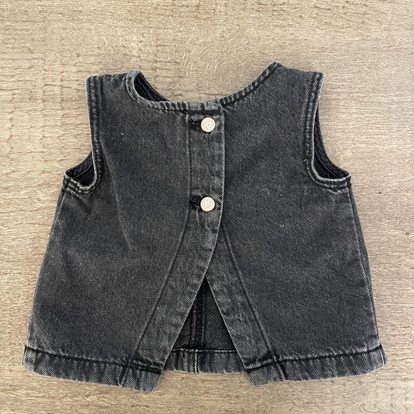 Zara Other - Zara Kid’s Charcoal Gray Denim Vest